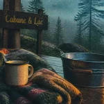 Cabane bourgogne franche comte en lisière de forêt, terrasse et bain nordique