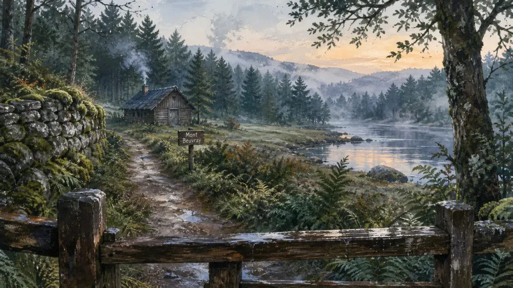 Découvrir Morvan : sentier vers un lac forestier au Morvan