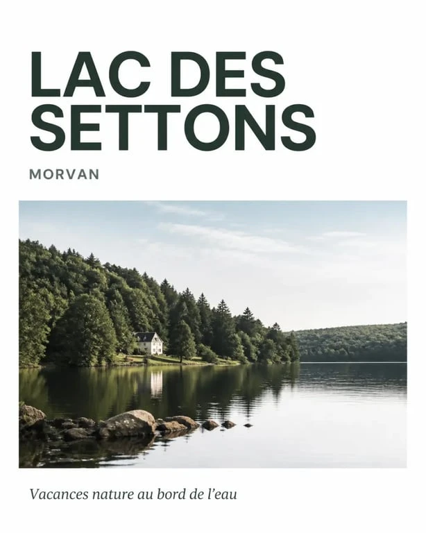 Lac des Settons dans le Morvan avec un gîte de France près du lac