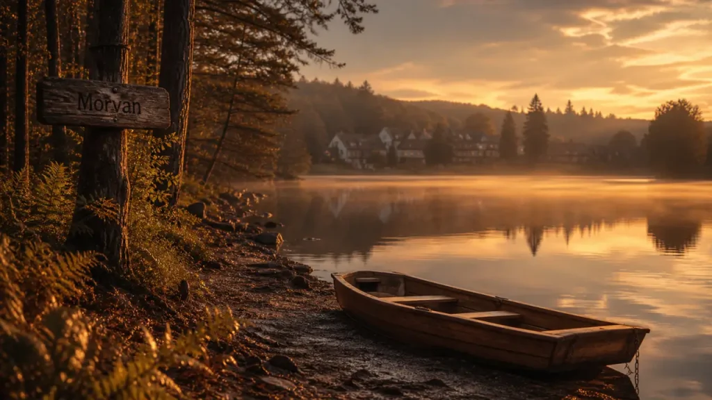 Le Morvan : lac des Settons au coucher du soleil