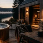 lodge bourgogne avec terrasse, bain nordique et vue Morvan