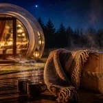 Logement insolite bourgogne : bulle transparente avec bain nordique