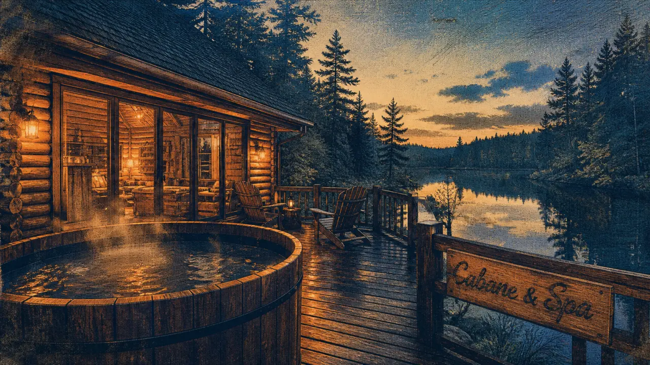 Logement insolite Nièvre : cabane & spa au bord d’un étang, bain nordique fumant
