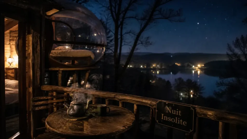Nuits insolites bourgogne : cabane et bulle au Morvan, nuit claire