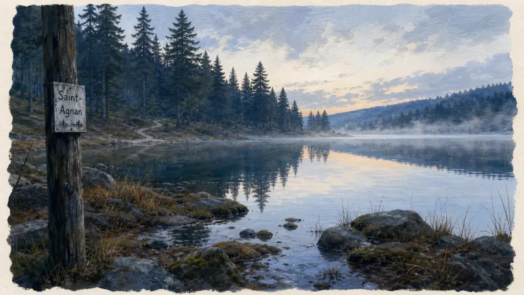 Plus beau lac du Morvan : lac de Saint-Agnan au lever du jour