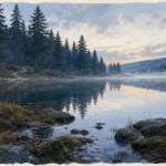 Plus beau lac du Morvan : lac de Saint-Agnan au lever du jour