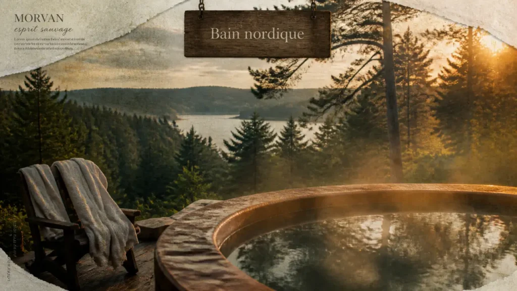 Spa morvan : bain nordique au Morvan, forêt brumeuse