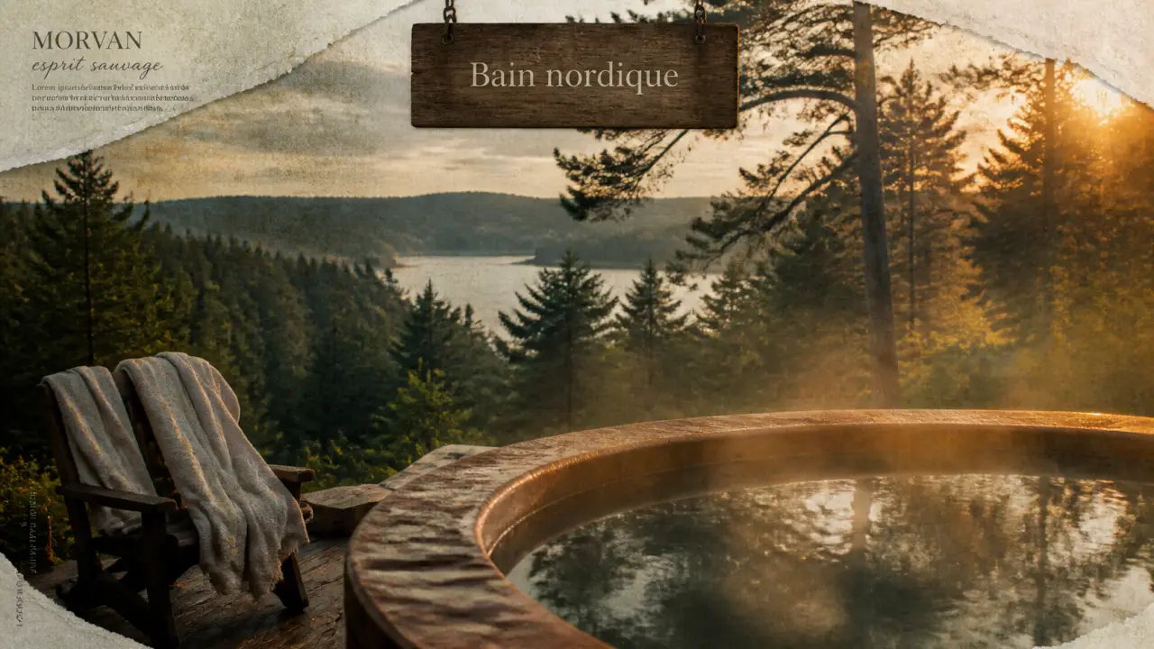 Spa morvan : bain nordique au Morvan, forêt brumeuse