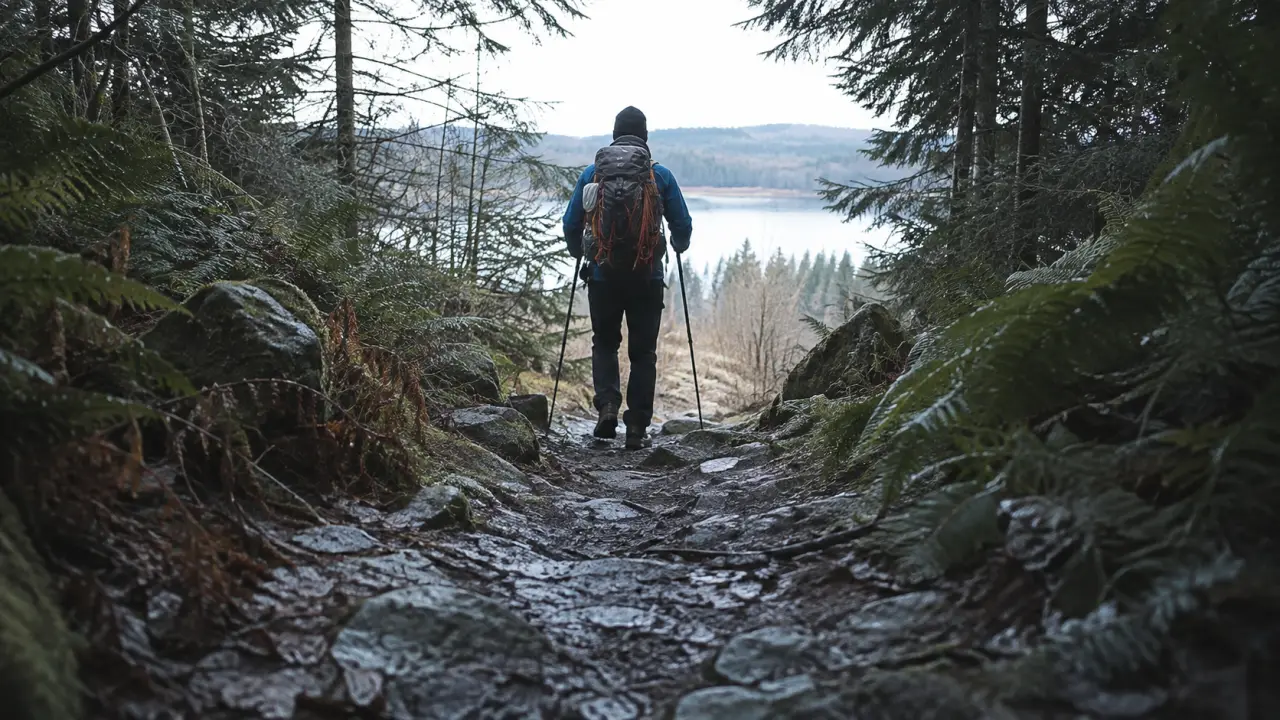 Boucle randonnée 2 jours Morvan : sentier vers le lac des Settons