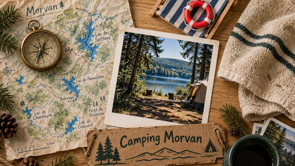 Camping parc morvan au bord d’un lac, activités et confort