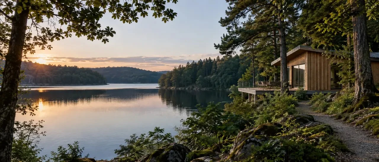Location chalet bord de lac Morvan avec chalet en bois près du lac des Settons