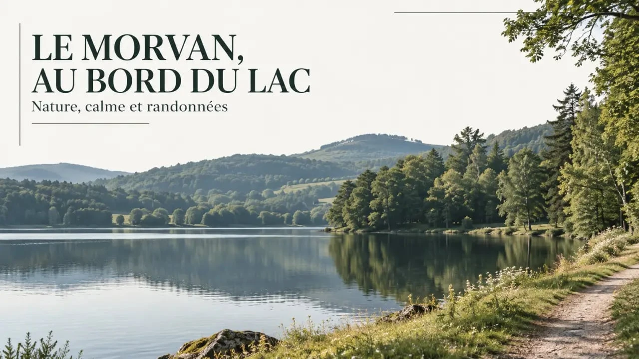 La Maison du Lac Morvan dans un environnement de lac et de forêts du Morvan