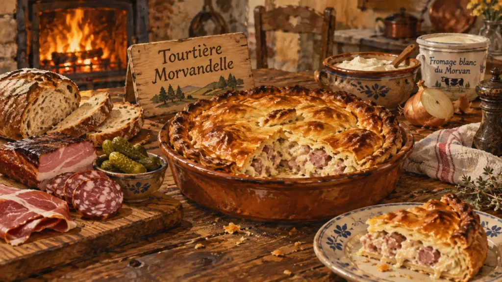 Gastronomie morvan : tourtière morvandelle, spécialité du Morvan