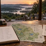 Hébergement morvan : clés et carte du Morvan près de la forêt