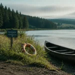 Lac de saint agnan morvan : sentier et baignade incertaine près du lac