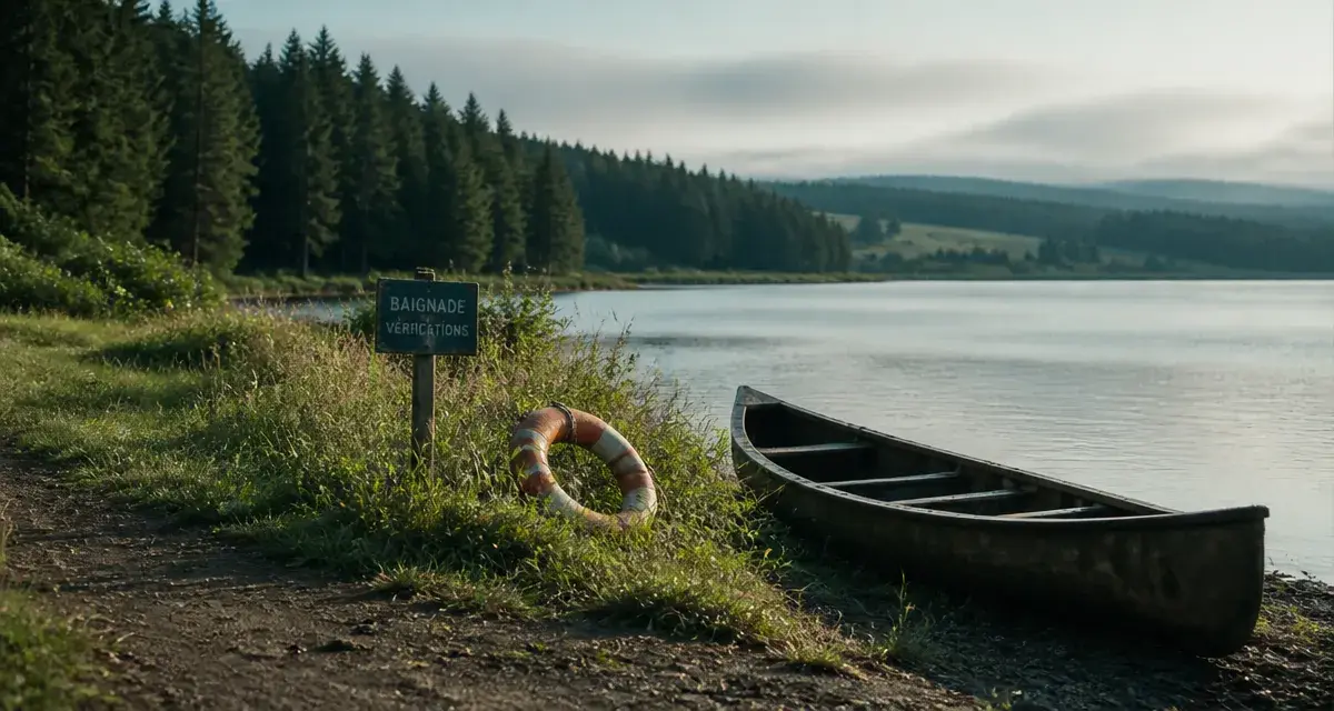 Lac de saint agnan morvan : sentier et baignade incertaine près du lac