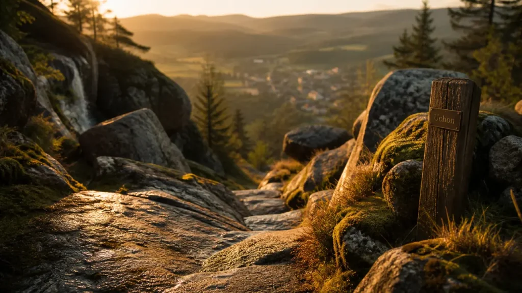 Morvan insolite : rochers de granit à Uchon au golden hour