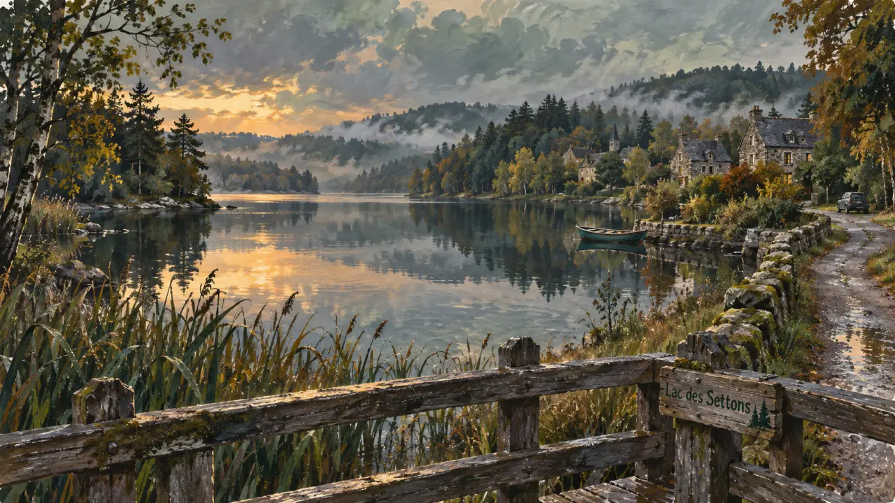 Moux en Morvan tourisme : lac des Settons, vue depuis un pont en bois