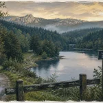 Parc national du Morvan tourisme, Lac des Settons et sentier en forêt
