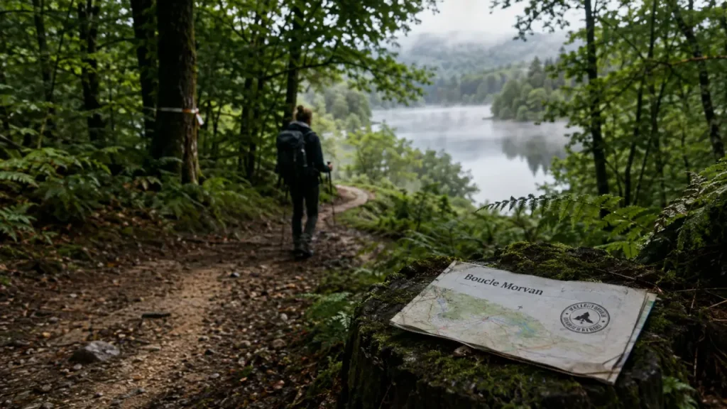 Parc naturel du morvan randonnée : sentier boucle près d’un lac