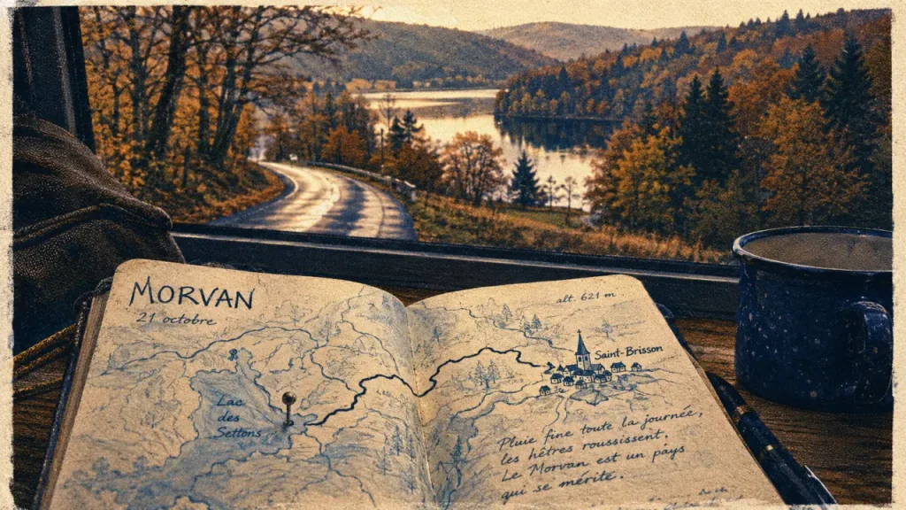 Parc naturel du Morvan tourisme : carte de randonnées, lac et villages