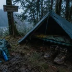 Randonnée bivouac morvan : tente tarp, matériel et spot de bivouac au Morvan