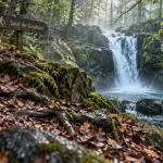 Randonnée cascade Morvan : sentier vers le Saut de Gouloux