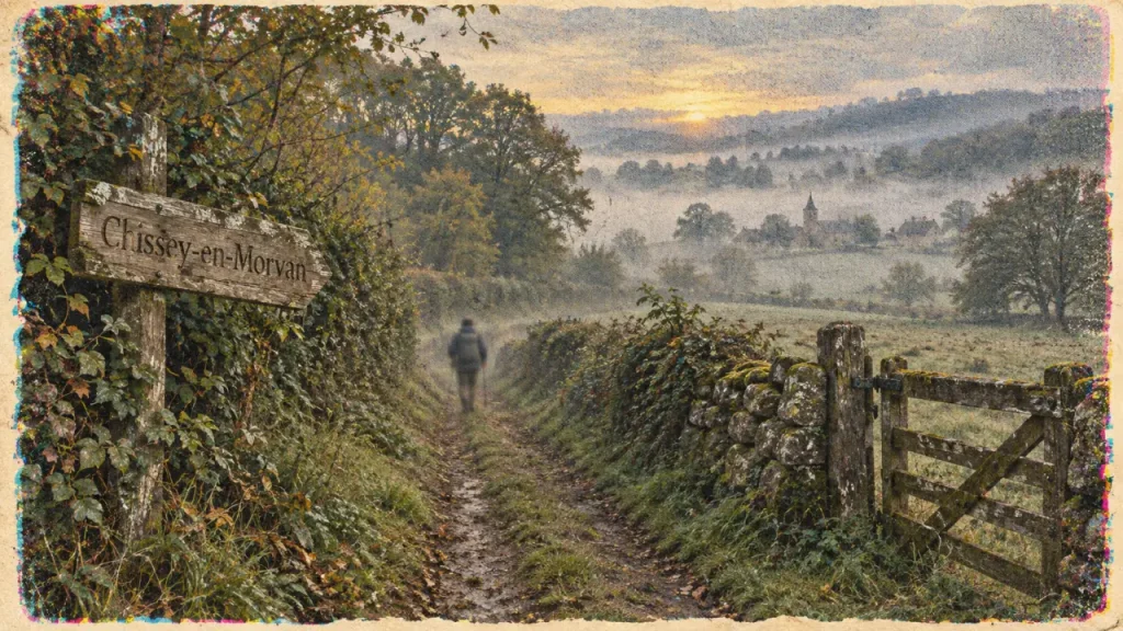 Randonnée chissey en morvan : sentier bocage, haies et forêt