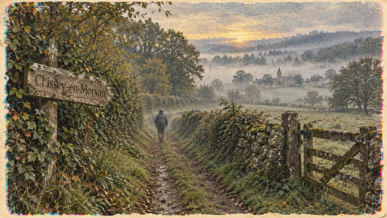 Randonnée chissey en morvan : sentier bocage, haies et forêt