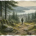 Randonnée itinerante morvan : sentier GR 13, lacs au loin