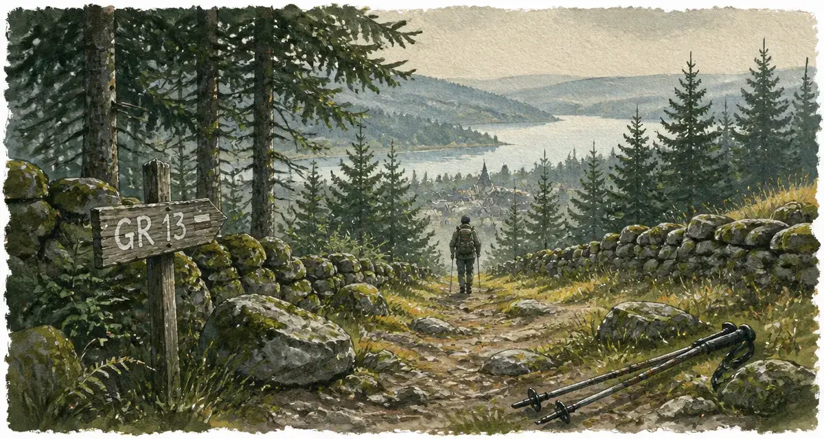 Randonnée itinerante morvan : sentier GR 13, lacs au loin