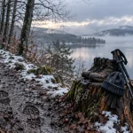 Randonnée Morvan hiver au Lac des Settons, sentier en hiver et équipement chaud