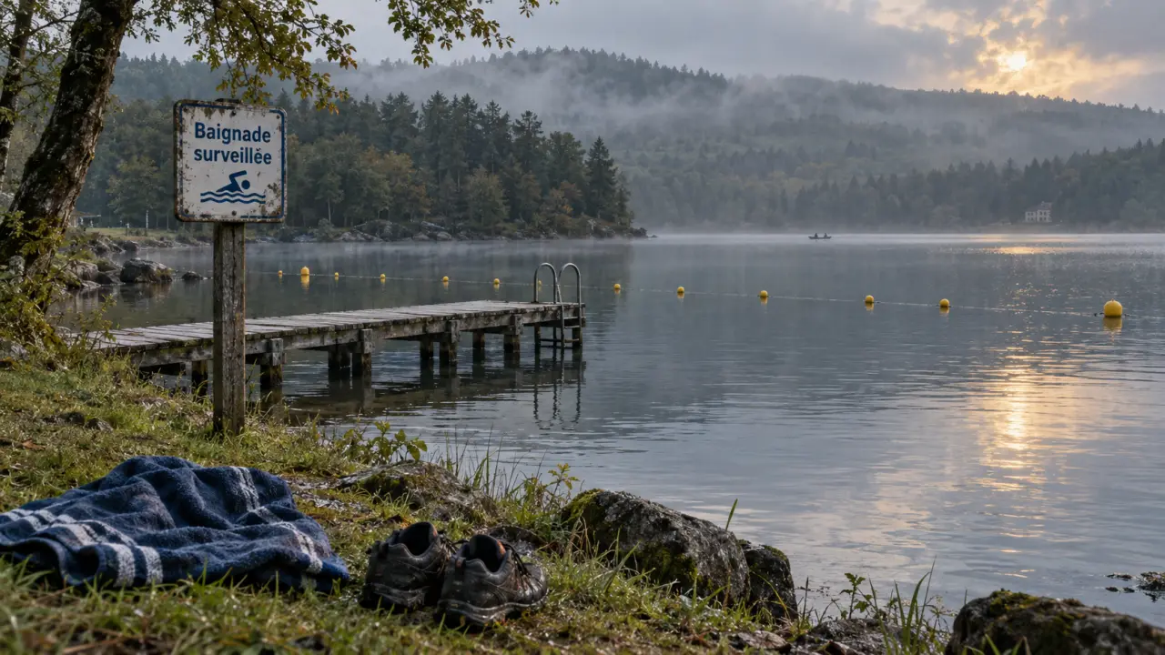 Baignade morvan au lac des Settons, zone surveillée