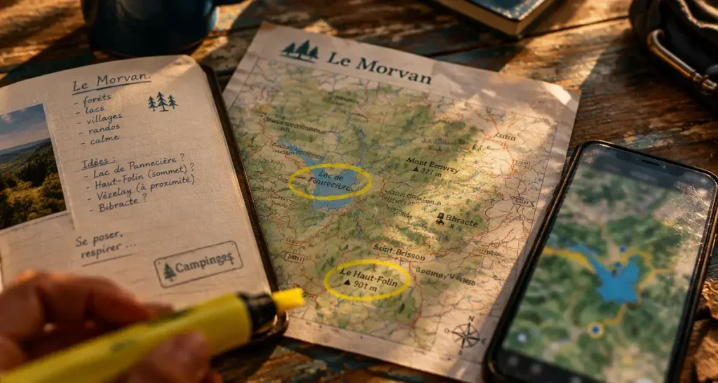 Camping Morvan carte : repérer les campings et choisir un emplacement