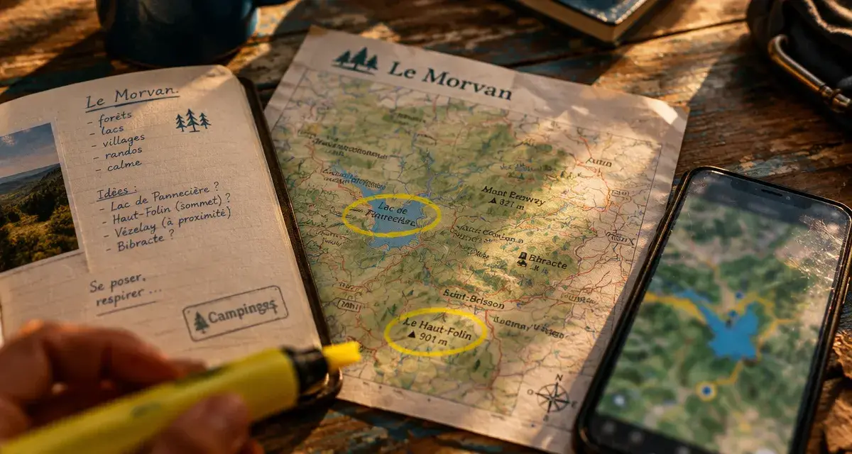 Camping Morvan carte : repérer les campings et choisir un emplacement