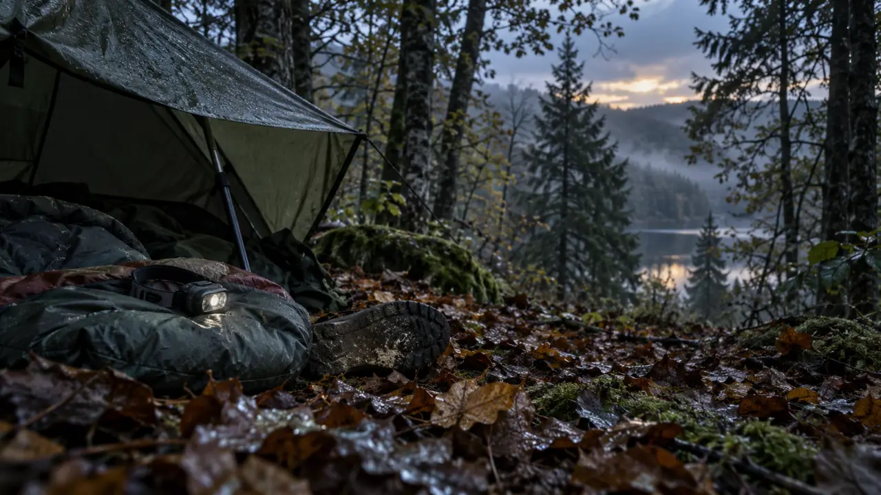 Camping sauvage Morvan : bivouac autorisé, tente en forêt sous brume