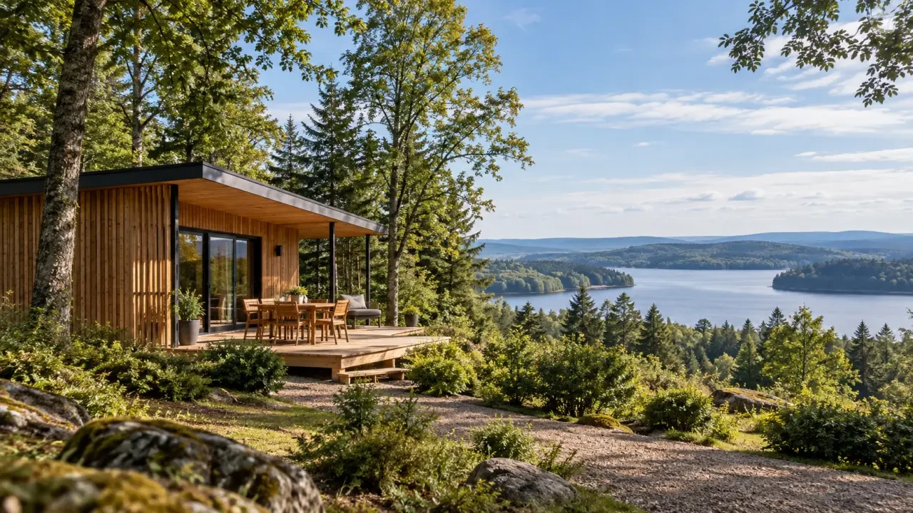 Camping chalet Morvan avec vue sur le lac des Settons