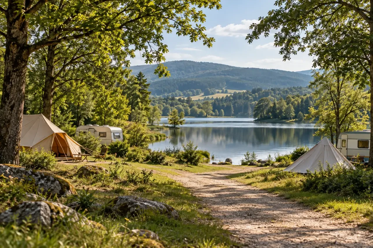 Camping à Lormes dans le Morvan au bord de l’étang du Goulot