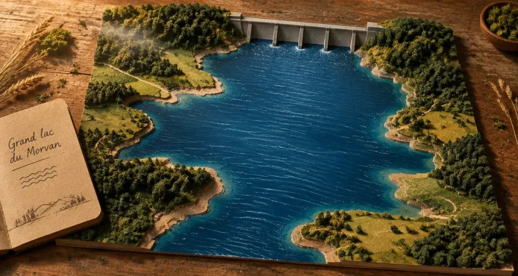 Grand lac du Morvan : nature sauvage et nautisme