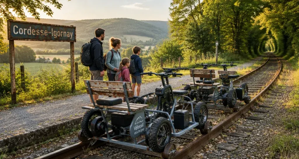 Vélo rail Morvan à Cordesse-Igornay sur l’ancienne voie ferrée